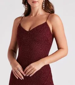 Windsor. Radiant Vibes Glitter V-Neck Dress 9 Windsor. Radiant Vibes Glitter V-Neck Dress -Bridal Dresses popular shop 05101 1874 4