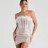 Windsor. Shining Impression Sequin Marabou Dress -Bridal Dresses popular shop 05101 1925 1