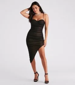 Windsor. Oh-So-Alluring Ruched Midi Dress