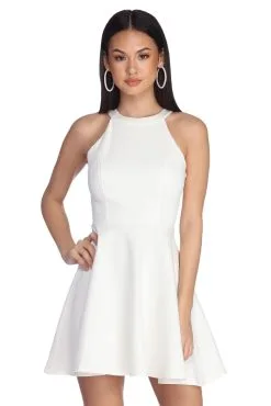 Windsor. Babe In A Backless Skater Dress -Bridal Dresses popular shop 05101 8443 1