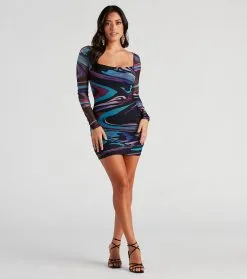 Windsor. Alluring Marble Mesh Bodycon Dress -Bridal Dresses popular shop 05102 4863 3