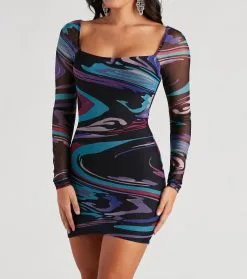 Windsor. Alluring Marble Mesh Bodycon Dress -Bridal Dresses popular shop 05102 4863 4