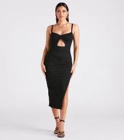 Windsor. Elevated Perfection Cutout Midi Dress