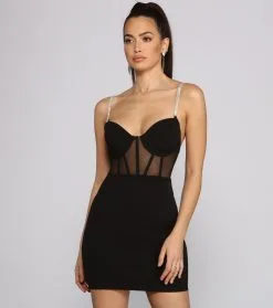 Windsor. She's A Gem Crepe Mini Dress