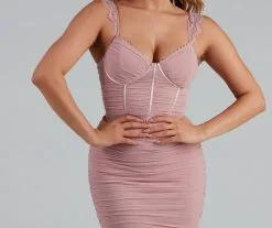 Windsor. Take It Up A Notch Ruched Mini Dress -Bridal Dresses popular shop 05103 4376 4