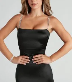 Windsor. Va Va Voom Satin Rhine Strap Dress -Bridal Dresses popular shop 05103 4487 4