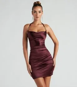 Windsor. On The Move Satin Mini Dress