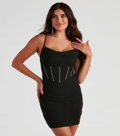 Windsor. All About Rhinestone Short Dress