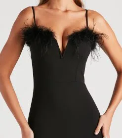 Windsor. Dreamy Diva Marabou Crepe Dress -Bridal Dresses popular shop 05103 4642 4