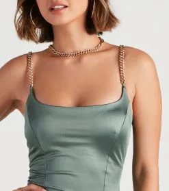 Windsor. Trendy Details Chain Strap Mini Dress -Bridal Dresses popular shop 05103 4685 4