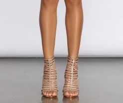 Windsor. Live Forever Rhinestone Caged Heels -Bridal Dresses popular shop 07401 0341 2