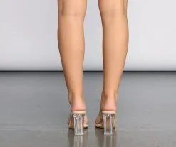 Windsor. Strappy Statement Lucite Mules -Bridal Dresses popular shop 07401 0353 4