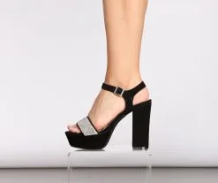 Windsor. Crushin' On U Rhinestone Platform Heels