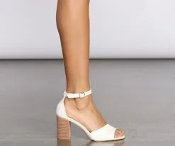 Windsor. Stylishly Stacked Block Heels -Bridal Dresses popular shop 07401 2238 5