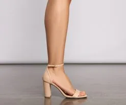 Windsor. Basic Faux Leather Block Heels 19 Windsor. Basic Faux Leather Block Heels -Bridal Dresses popular shop 07401 2476 3