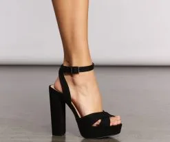 Windsor. Crisscross Faux Suede Platform Heels -Bridal Dresses popular shop 07401 2499 4 9b593826 7d67 49f8 9c4a e5136e9b0f74