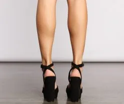 Windsor. Crisscross Faux Suede Platform Heels -Bridal Dresses popular shop 07401 2499 5 a5df3202 7af5 43b4 b8ae 92eec8a6782f