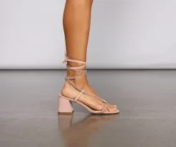 Windsor. Glam Diva Rhinestone Ankle Wrap Block Heels -Bridal Dresses popular shop 07401 2543 4