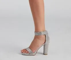 Windsor. Rhinestone Radiance Block Heels -Bridal Dresses popular shop 07401 2600 3