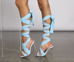Windsor. VIP Diva Lace-Up Stiletto Heels
