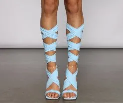 Windsor. VIP Diva Lace-Up Stiletto Heels -Bridal Dresses popular shop 07401 2745 3