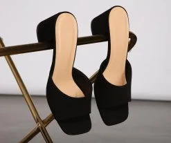Windsor. Elevated Style Block Heel Mules