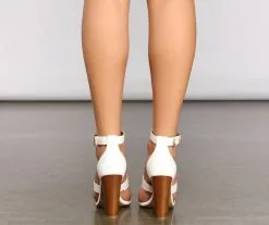 Windsor. Classic-Chic Strappy Block Heels -Bridal Dresses popular shop 07401 2932 4