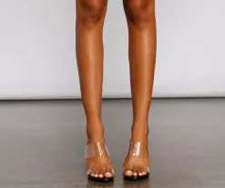 Windsor. Clear Things Up Lucite Block Heels -Bridal Dresses popular shop 07401 3263 3