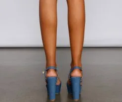 Windsor. In The Mix Criss Cross Platform Block Heels -Bridal Dresses popular shop 07401 3309 5