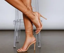 Windsor. So Caught Up Lace-Up Stiletto Heels