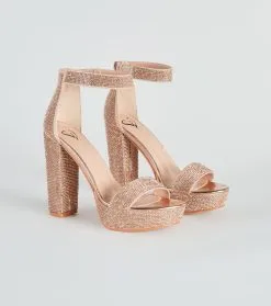 Windsor. Stroke Of Midnight Rhinestone Heels