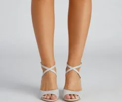 Windsor. Shine Bright Glitter Mesh Block Heels -Bridal Dresses popular shop 07401 3592 2