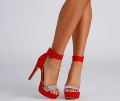 Windsor. The Main Event Rhinestone Platform Stiletto Heels