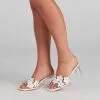 Windsor. Darling Chic Floral Detail Mules -Bridal Dresses popular shop 07401 3651 1