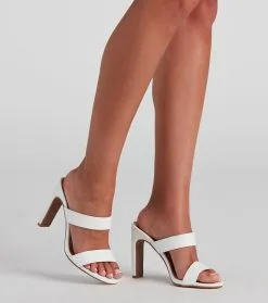 Windsor. Class Act Nubuck Block Heel Mules