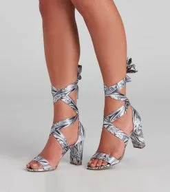 Windsor. Vibe Out Y2K Lace-Up Block Heels -Bridal Dresses popular shop 07401 3892 1