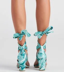 Windsor. Vibe Out Y2K Lace-Up Block Heels -Bridal Dresses popular shop 07401 3894 4