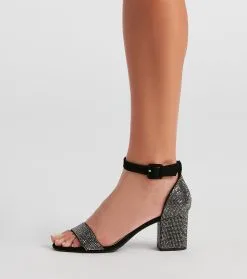 Windsor. Shimmer Down Rhinestone Block Heels -Bridal Dresses popular shop 07401 3968 3