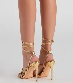 Windsor. Metallic Shine Lace-up Stiletto Heels -Bridal Dresses popular shop 07401 4034 4