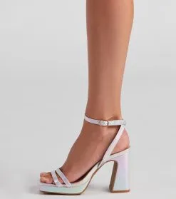 Windsor. Retro Moments Metallic Platform Heels 8 Windsor. Retro Moments Metallic Platform Heels -Bridal Dresses popular shop 07401 4079 3