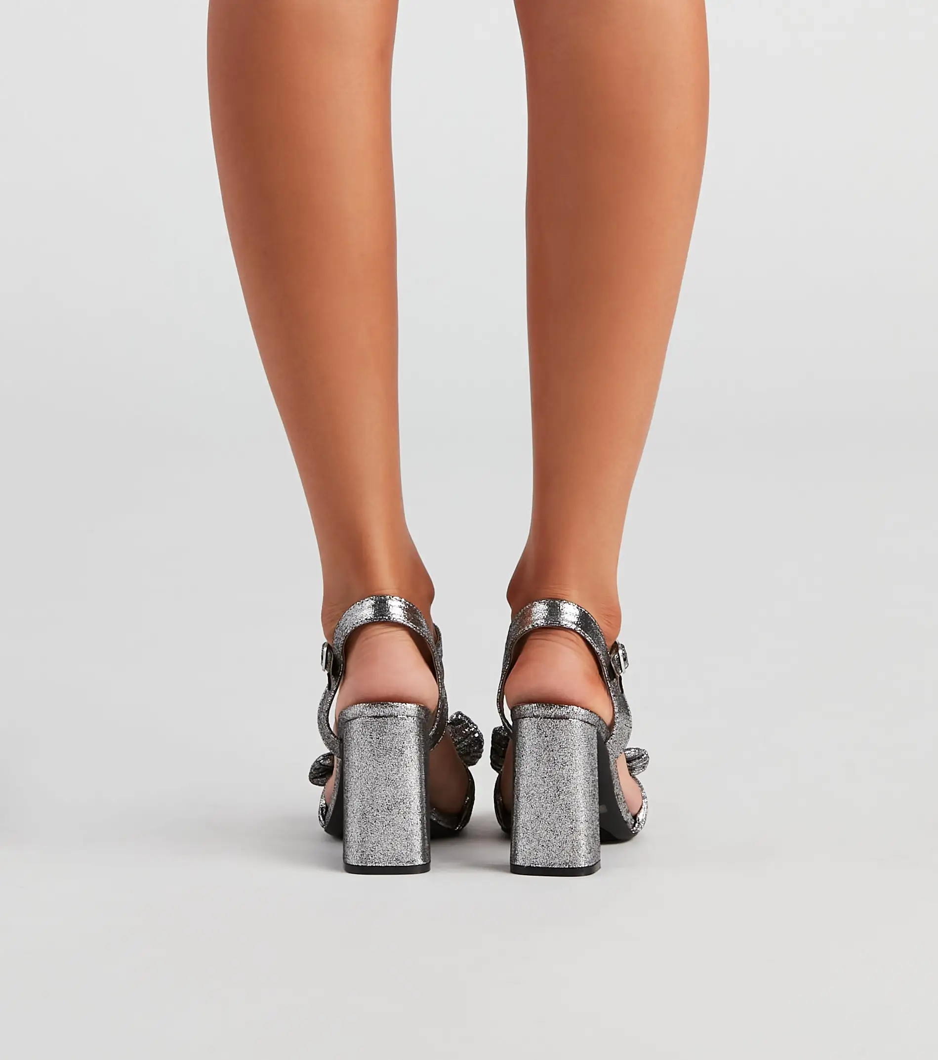 Windsor. Metallic Sheen Bow Accent Heels 6 Windsor. Metallic Sheen Bow Accent Heels - Image 4