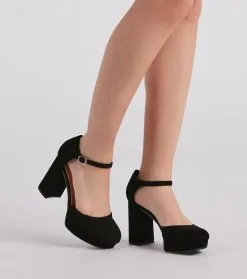Windsor. Classic Trendsetter Mary Jane Platform Heels