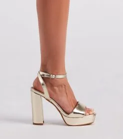 Windsor. Diva-Worthy Metallic Platform Heels -Bridal Dresses popular shop 07401 4183 3