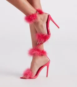Windsor. Feather Princess Marabou Stiletto Heels