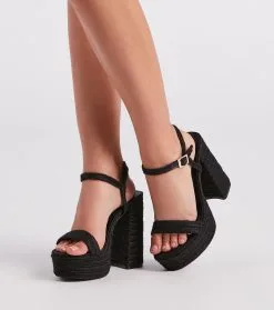 Windsor. Spring Into Style Espadrille Platform Heels