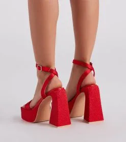 Windsor. Glam Icon Rhinestone Platform Heels -Bridal Dresses popular shop 07401 4219 4