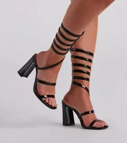Windsor. Wind Me Up Spiral Block Heels