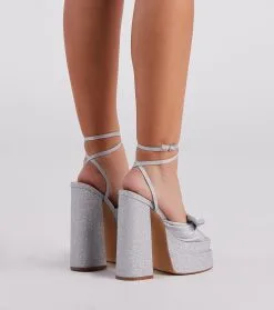 Windsor. Major Diva Glitter Mesh Platform Heels -Bridal Dresses popular shop 07401 4283 4