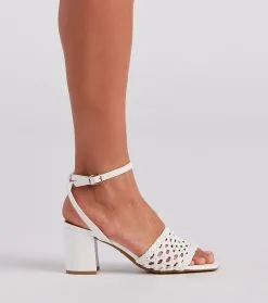 Windsor. Natural Weave Low Block Heels -Bridal Dresses popular shop 07401 4295 3