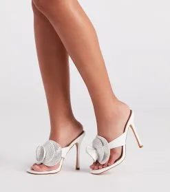 Windsor. Sweet Beginnings Rhinestone Rosette Mules
